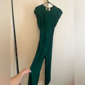 Reformation green open back jumpsuit